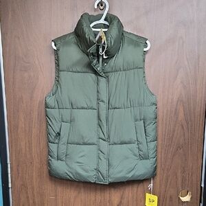 Mondetta Size S Olive Green Puffer Vest